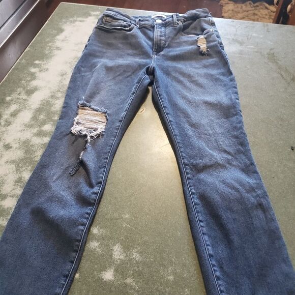 Good American GOOD LEGS CROP FRAY HEM Sz 8/29 - Picture 6 of 6